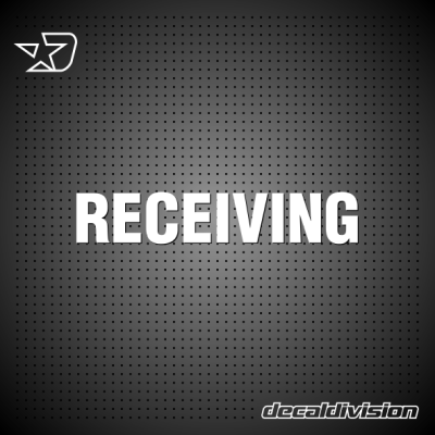 Receiving Area Lettering Sticker